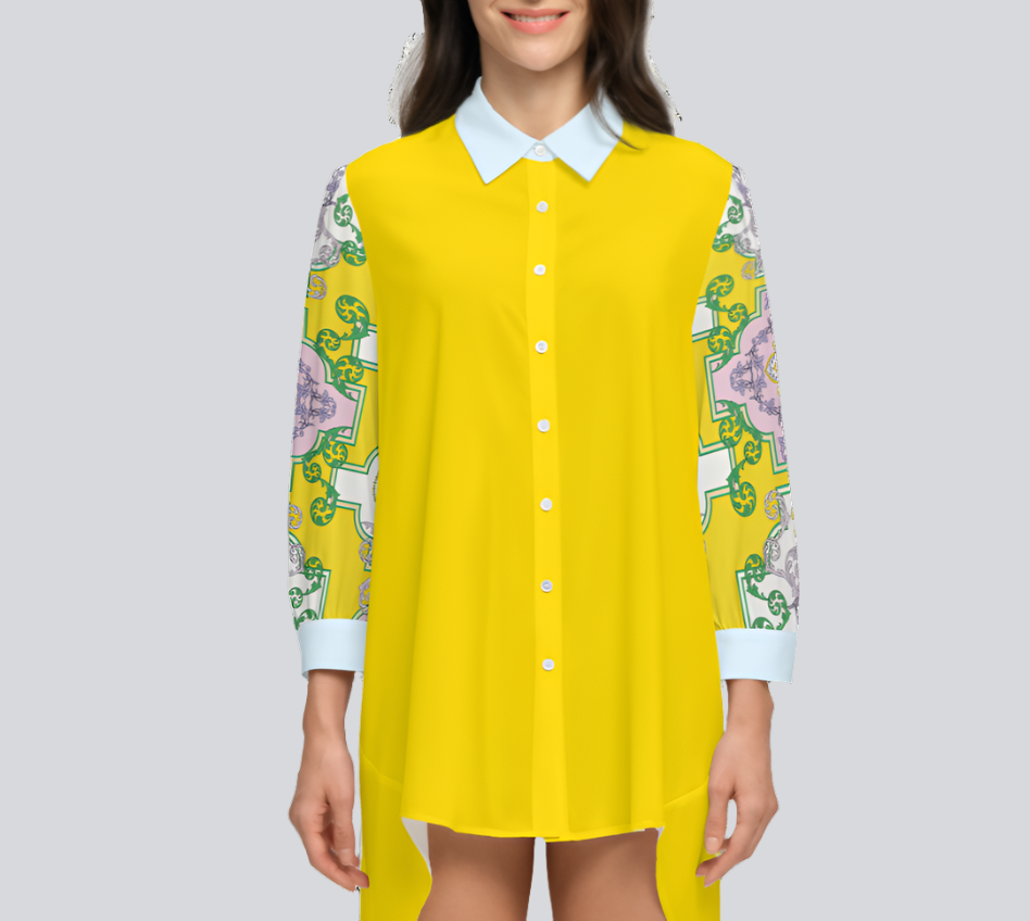 Women's Sunny Yellow Long-Sleeve Shirt - XS-3XL