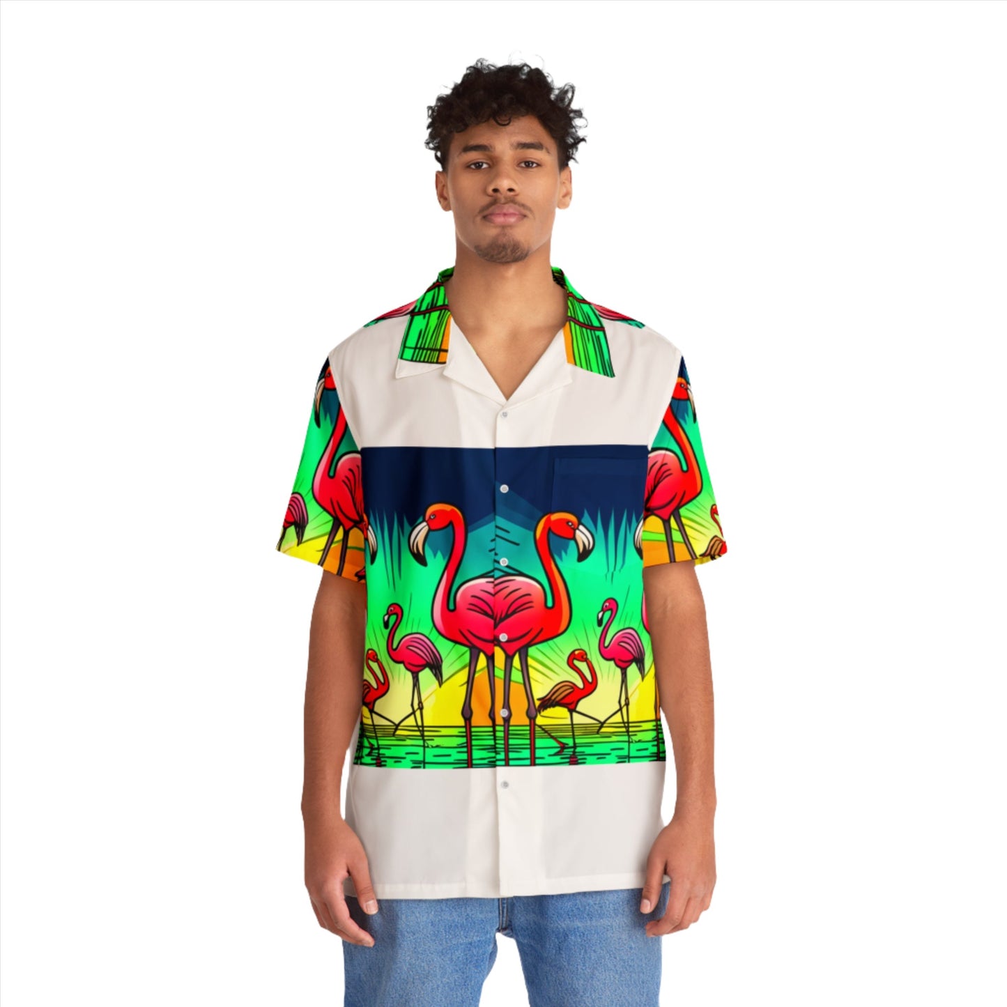 Hawaiian Flamingo Shirt - Small - 5XL