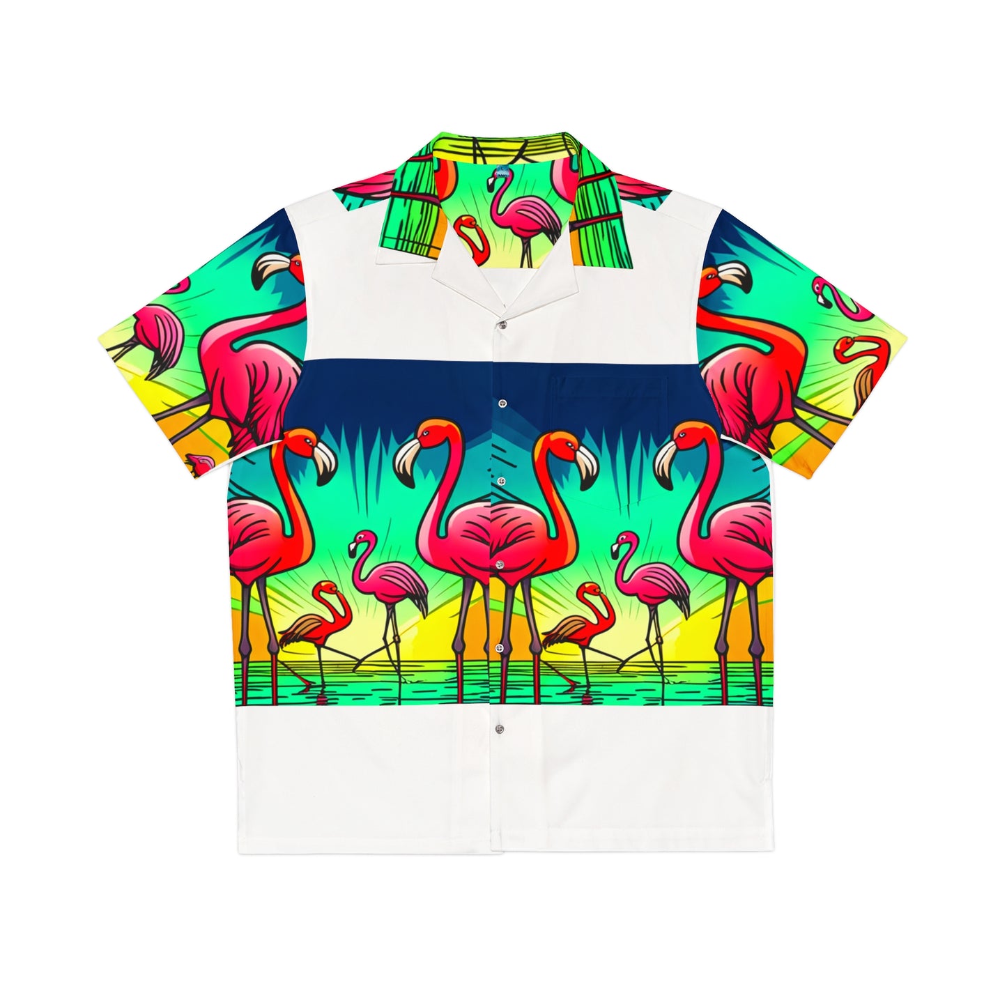 Hawaiian Flamingo Shirt - Small - 5XL
