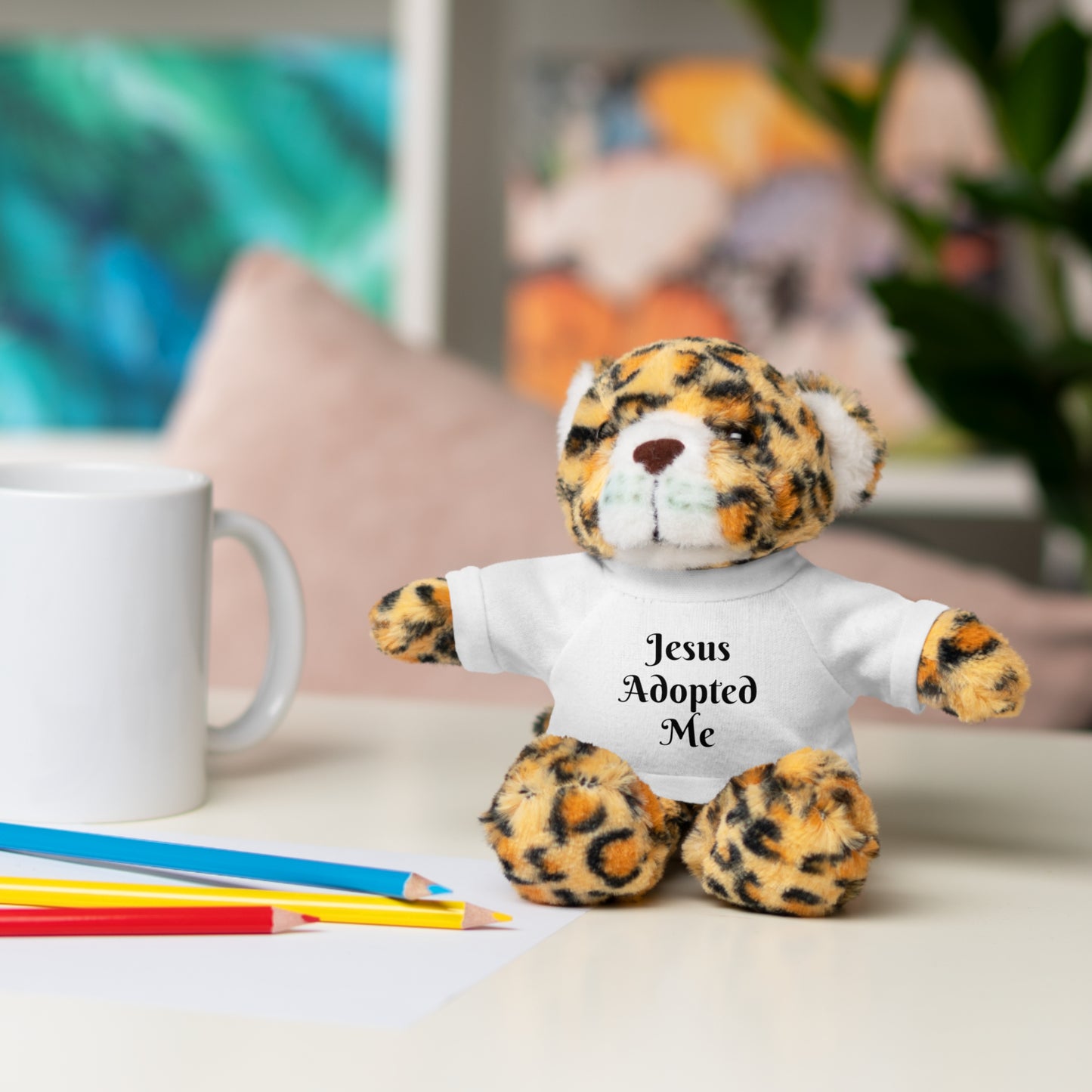 Stuffed Lion with T-shirt