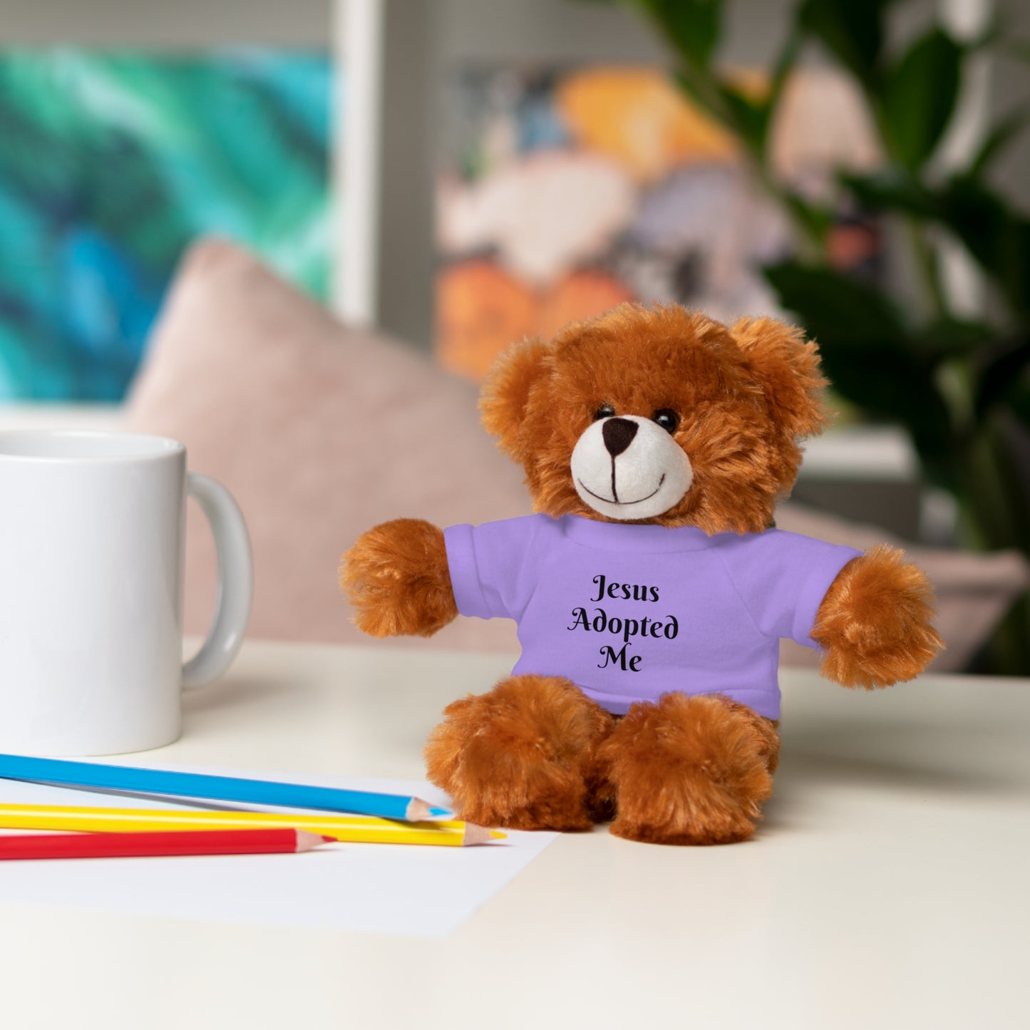 Stuffed Lion with T-shirt