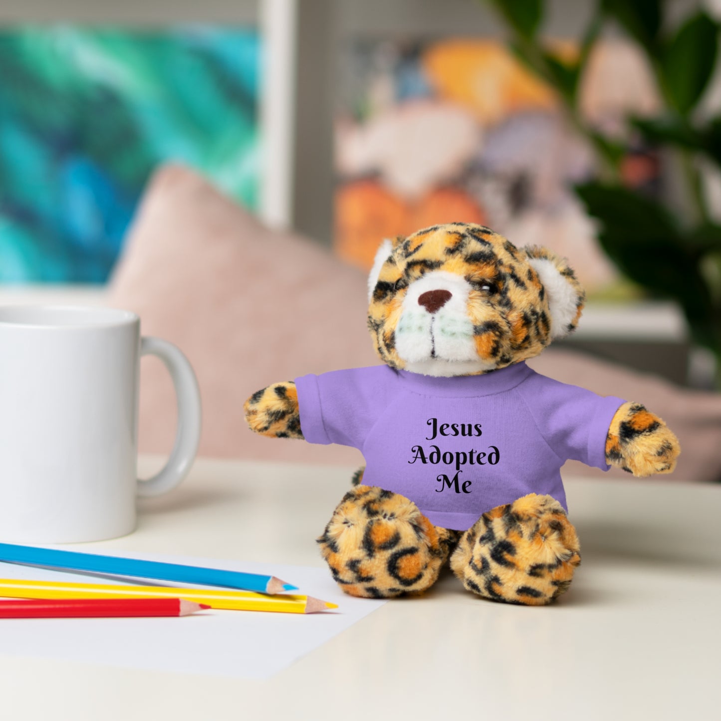Stuffed Baby Jaguar with T-shirt