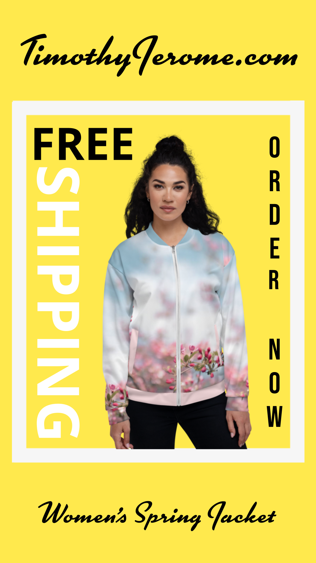Women's Floral Spring Jacket - XS - 3XL