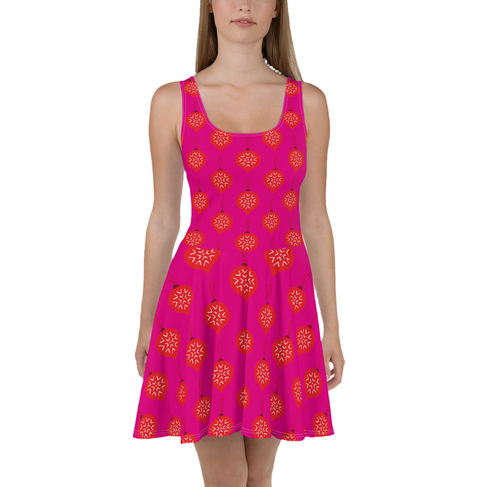 Bright Pink Skater Dress XS- 3XL