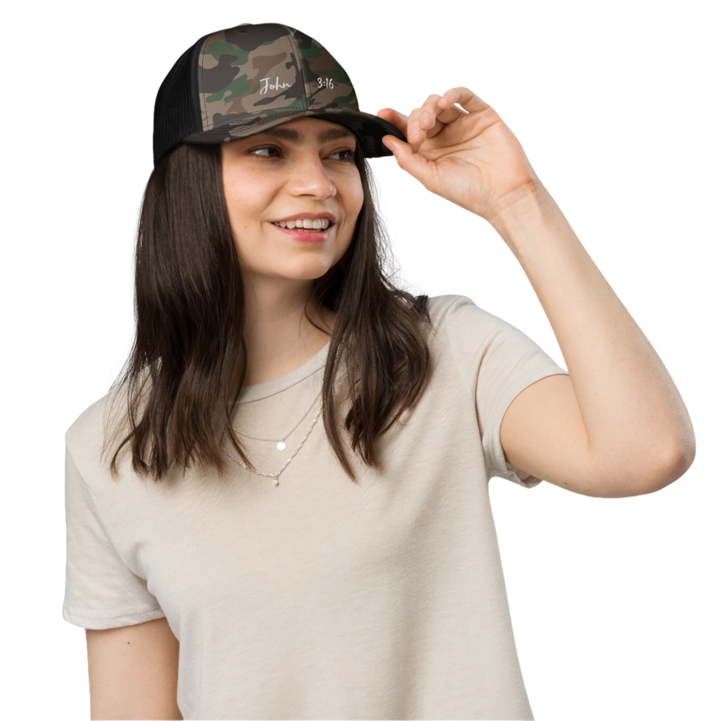 Women's John 3:16 Camouflage hat