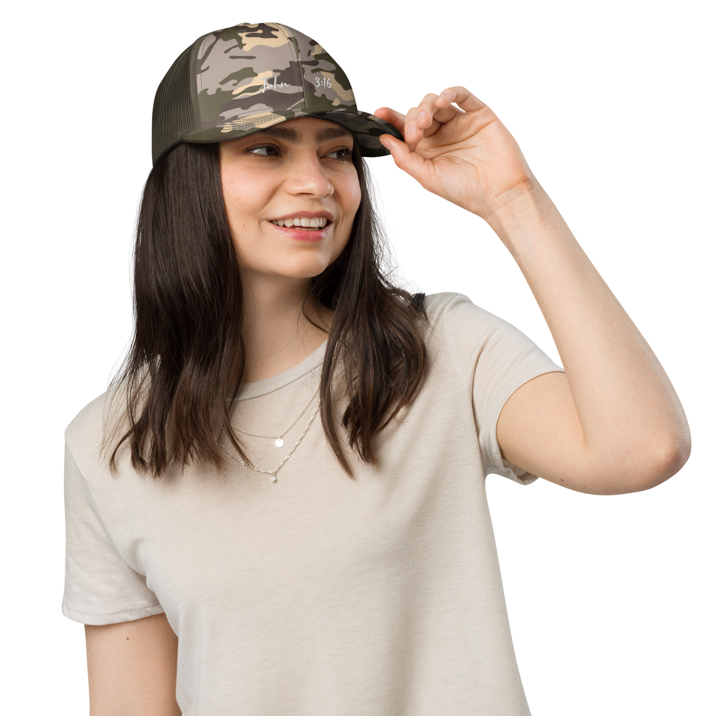 Women's John 3:16 Camouflage hat
