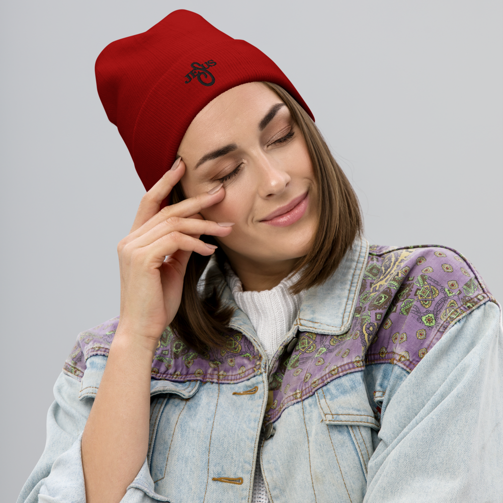 Jesus RED Embroidered Beanie