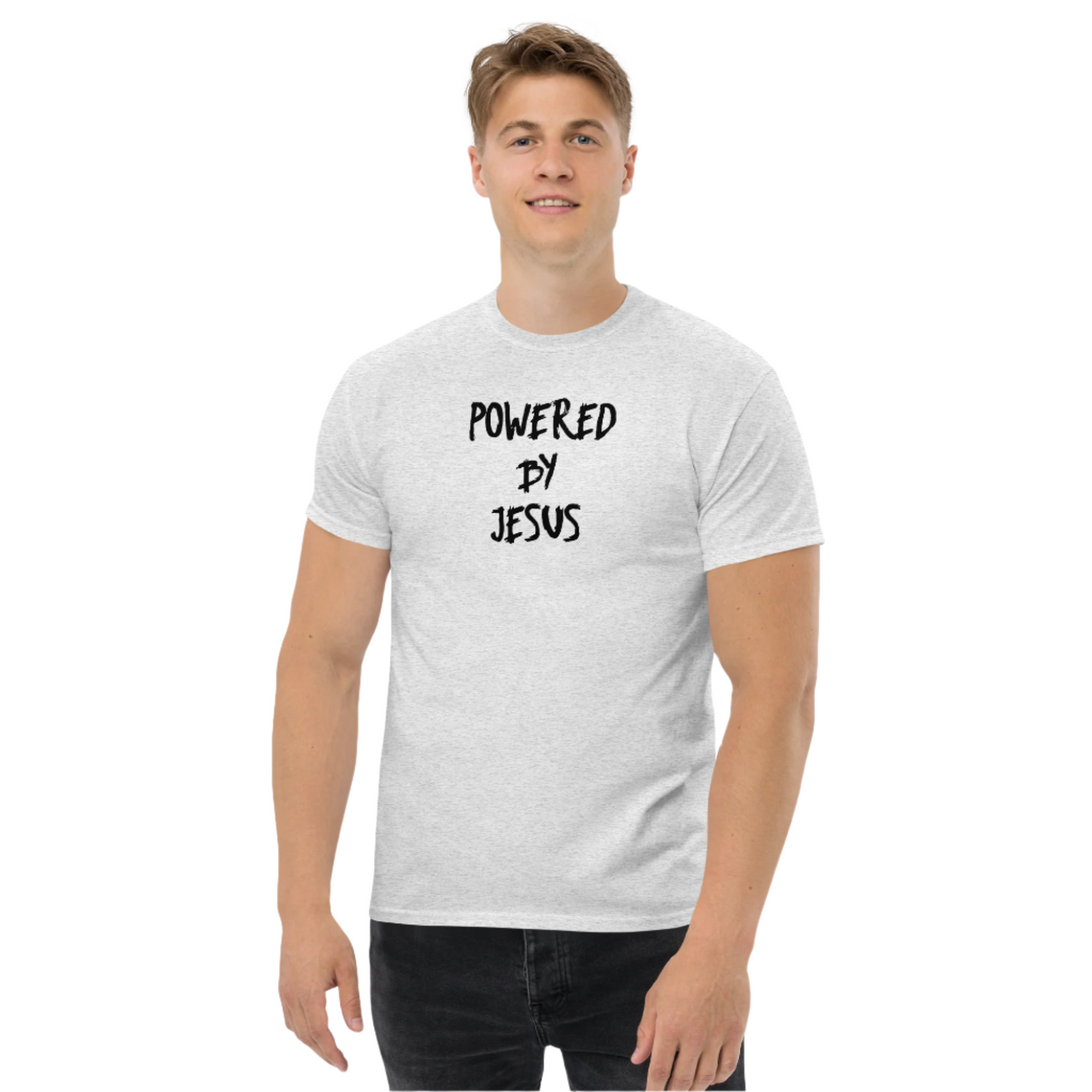 Powered by Jesus T-shirt small - 5XL - 8 Colors