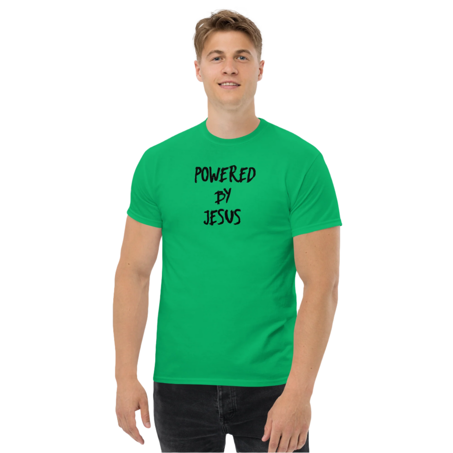 Powered by Jesus T-shirt small - 5XL - 8 Colors