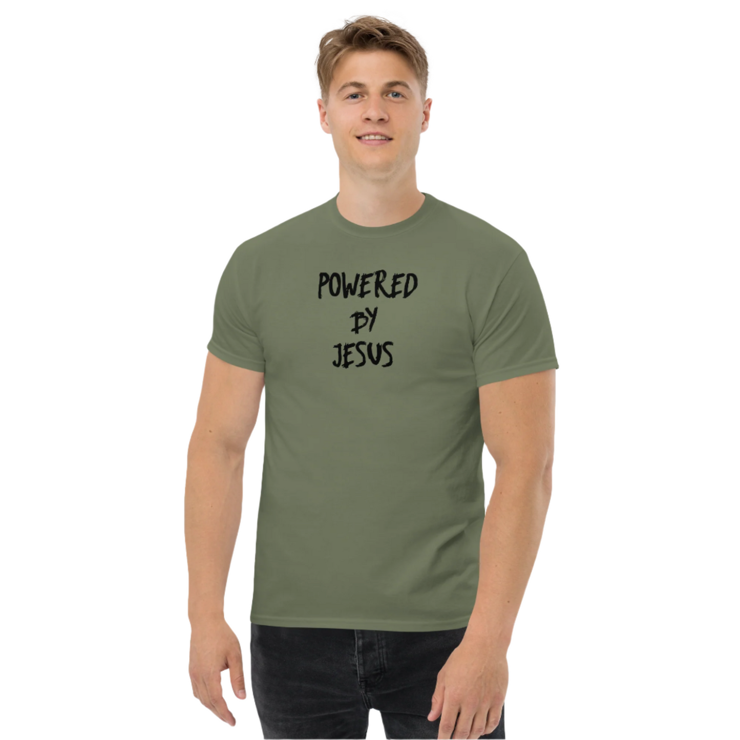 Powered by Jesus T-shirt small - 5XL - 8 Colors