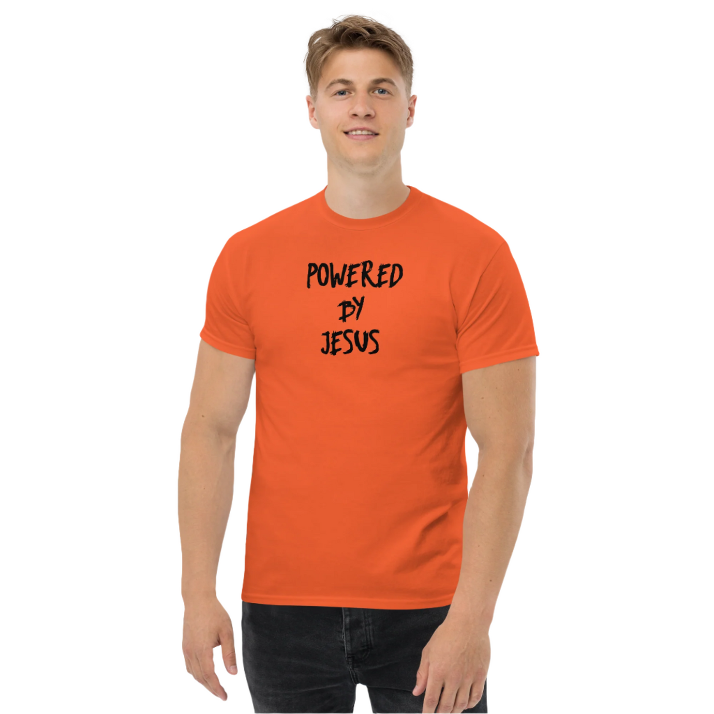 Powered by Jesus T-shirt small - 5XL - 8 Colors