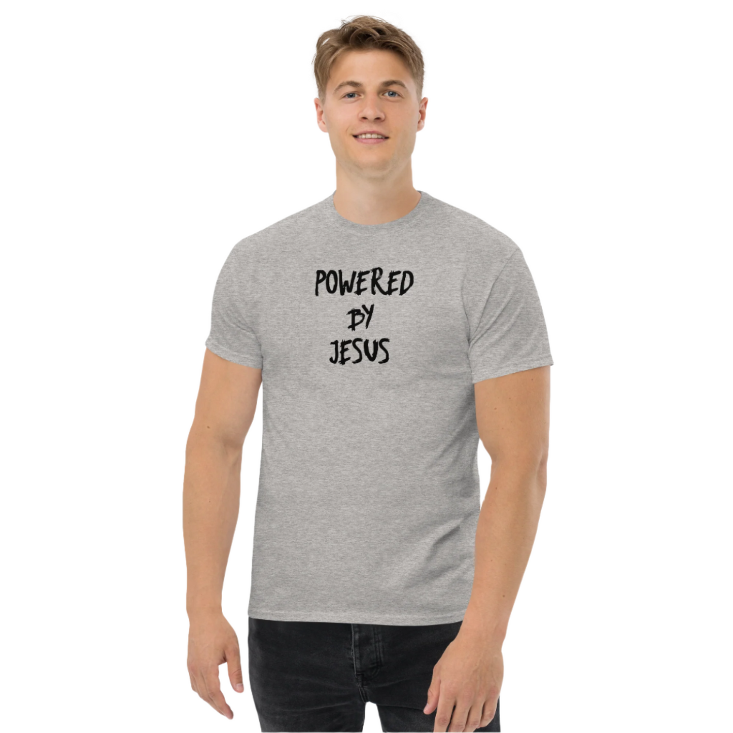 Powered by Jesus T-shirt small - 5XL - 8 Colors