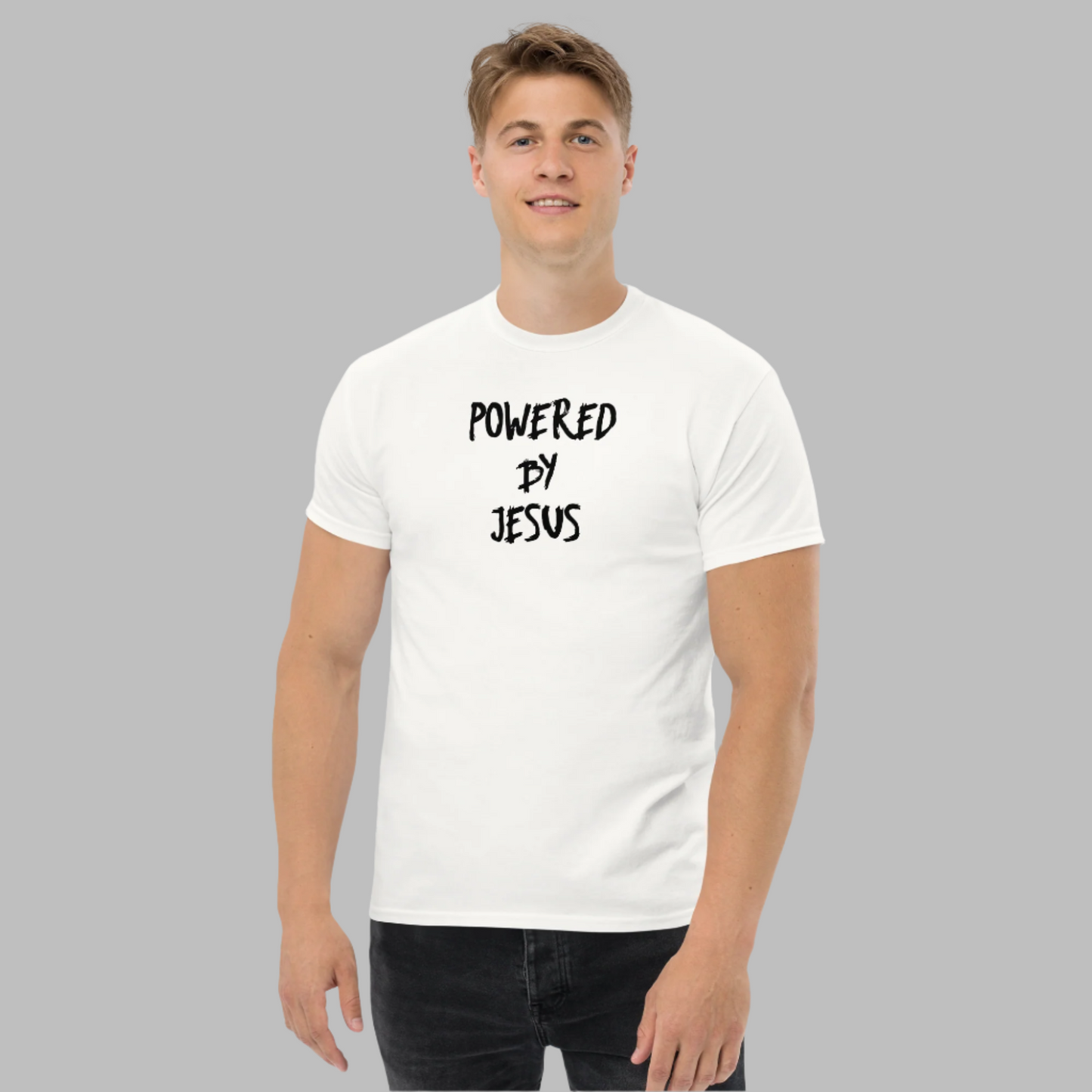 Powered by Jesus T-shirt small - 5XL - 8 Colors