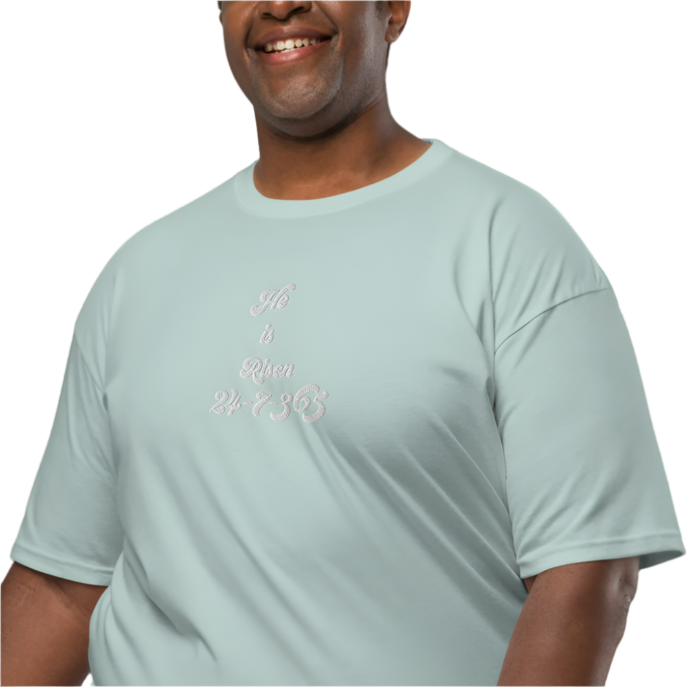 Premium "He is Risen" 24-7-365 - Embroidered T-shirt - Small - 4XL