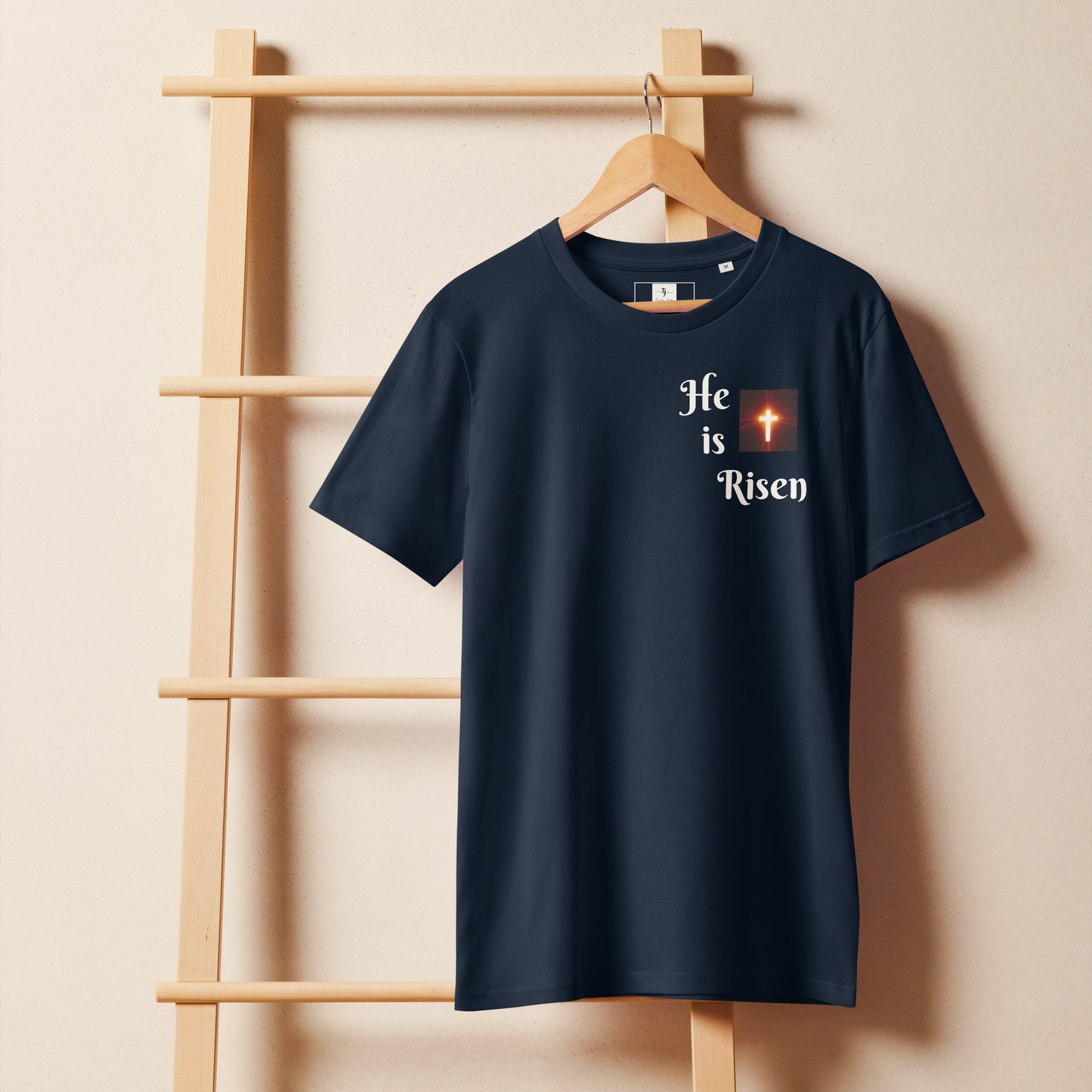 100% Org. Cotton "He is Risen" T-shirt - S - 2XL - 5 Colors