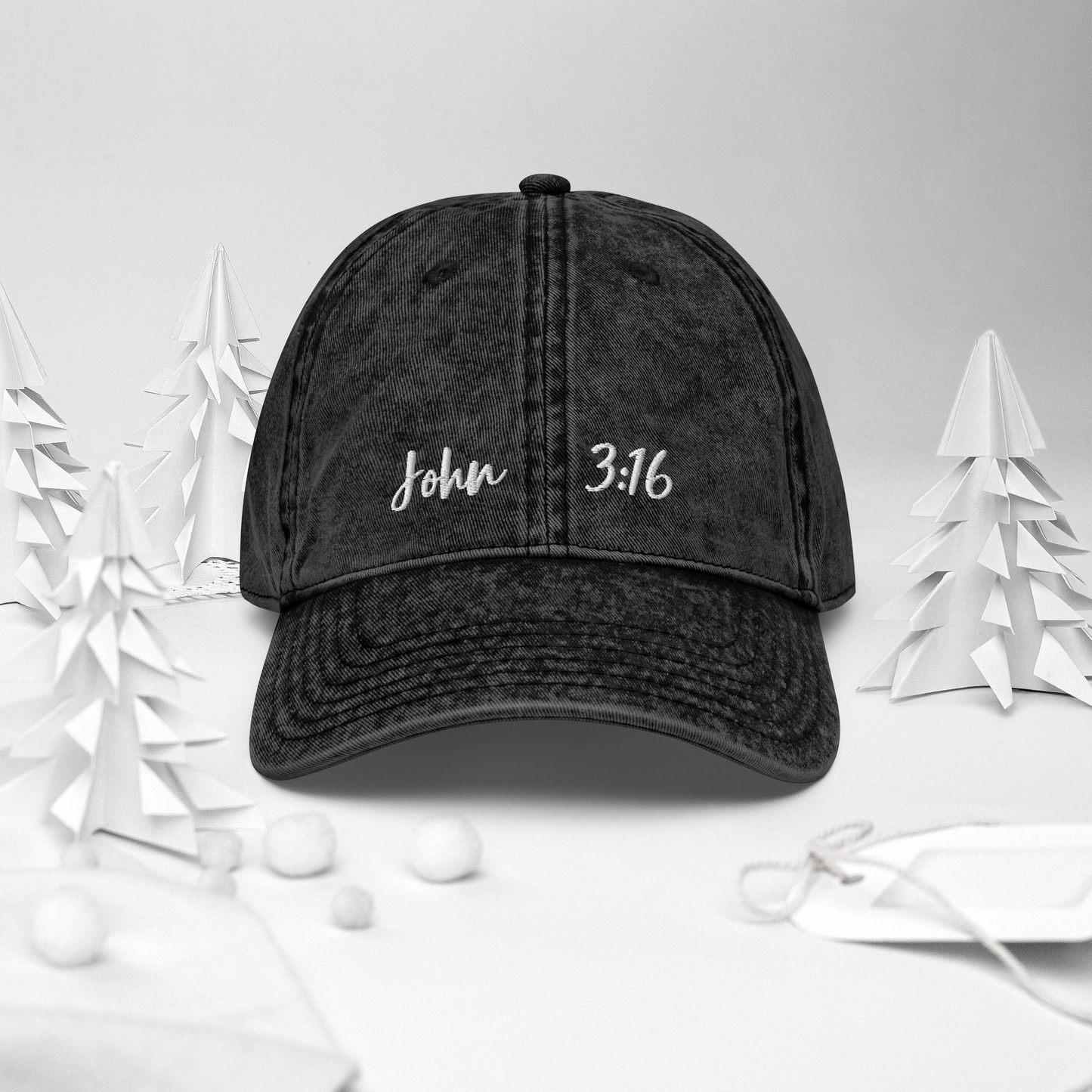John 3:16 Washed Cap