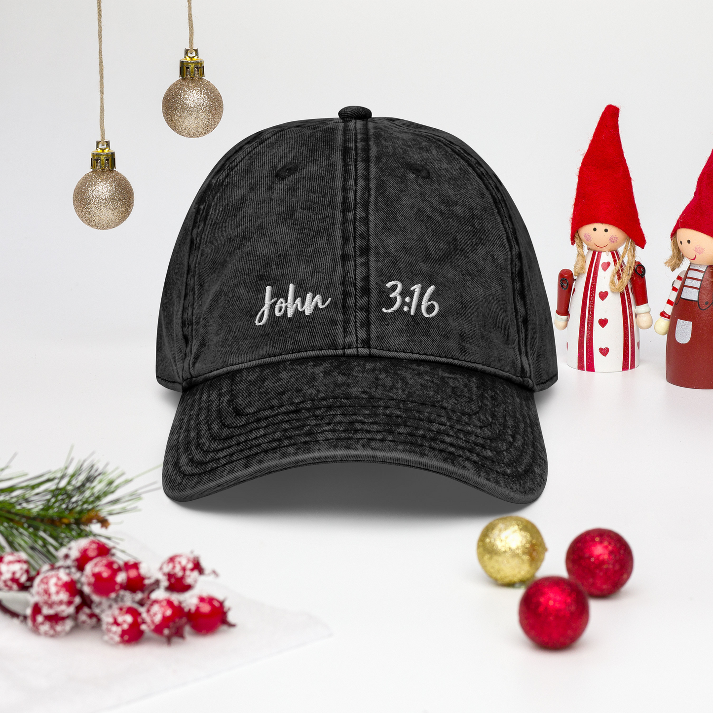 John 3:16 Washed Cap