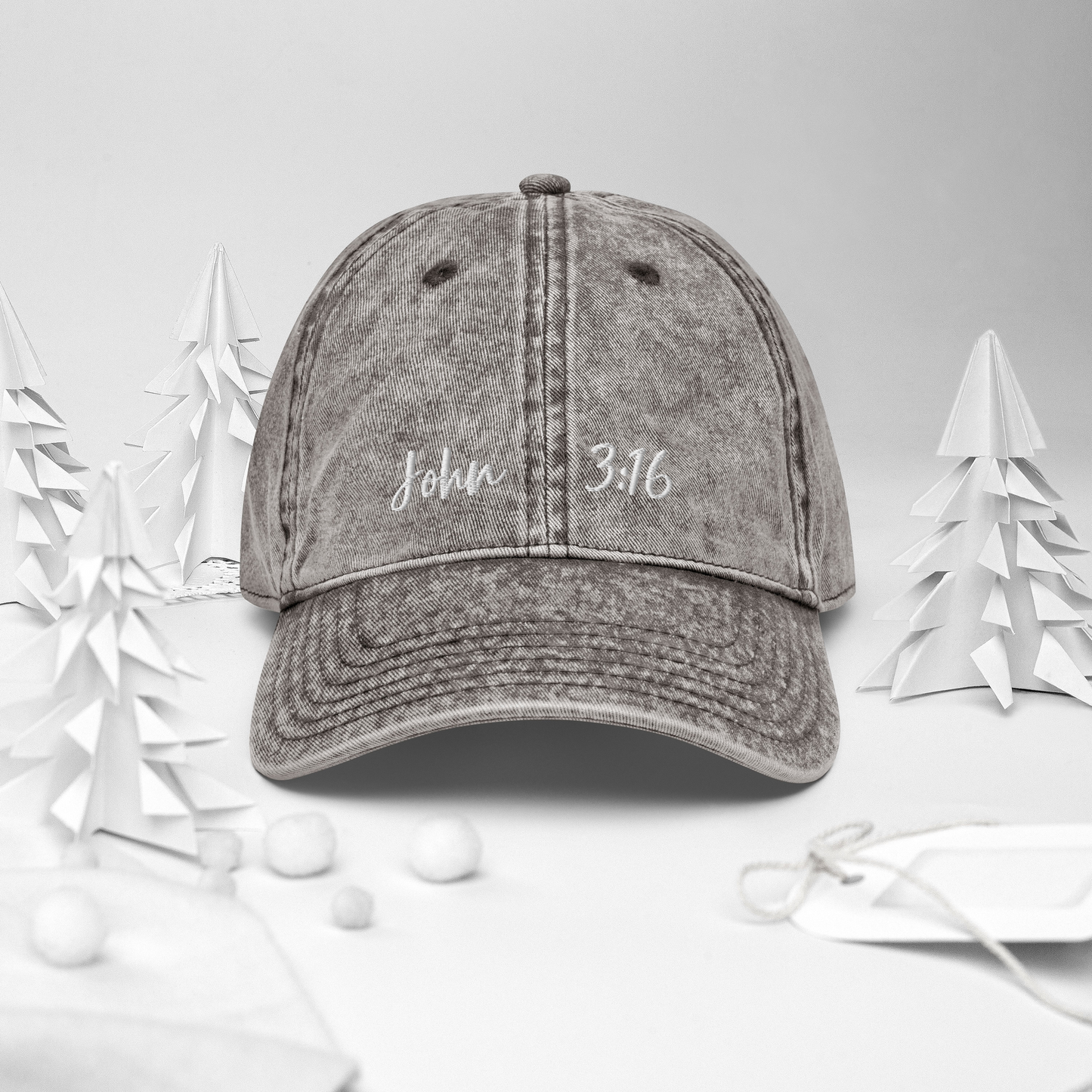 John 3:16 Washed Cap