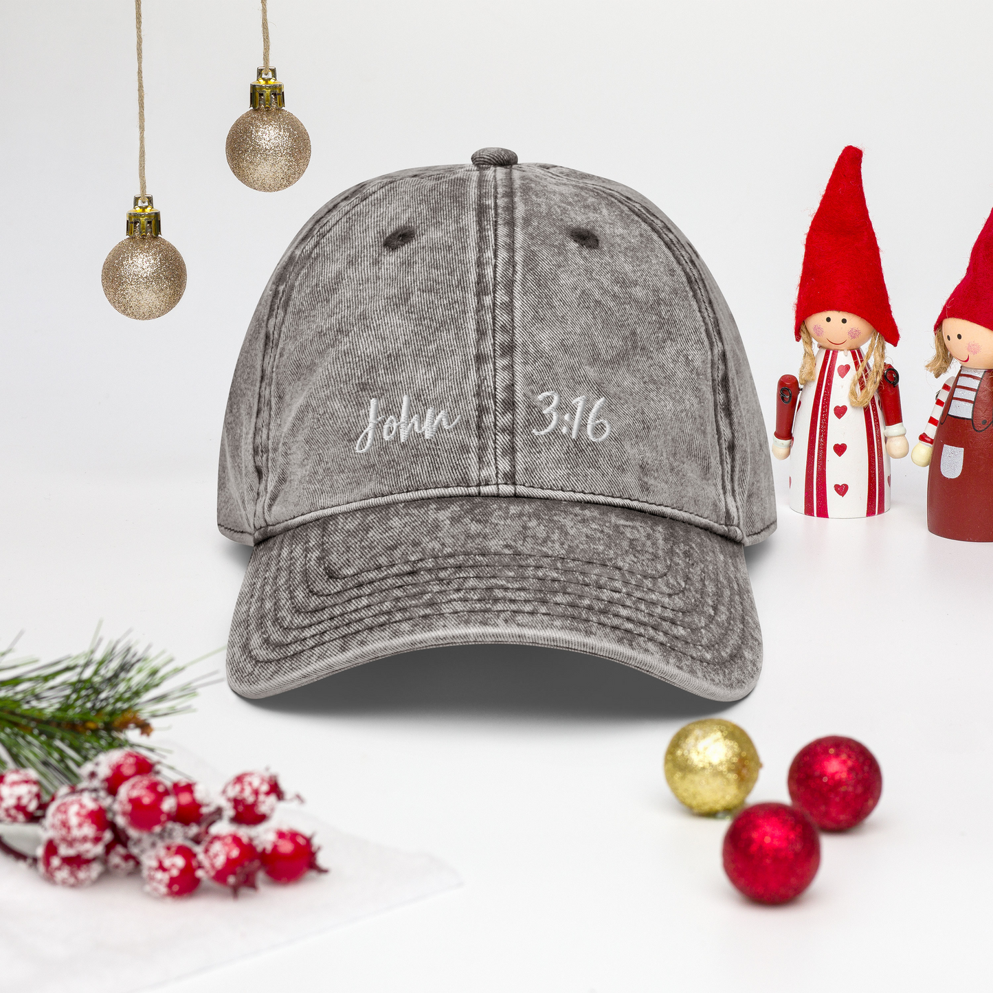 John 3:16 Washed Cap