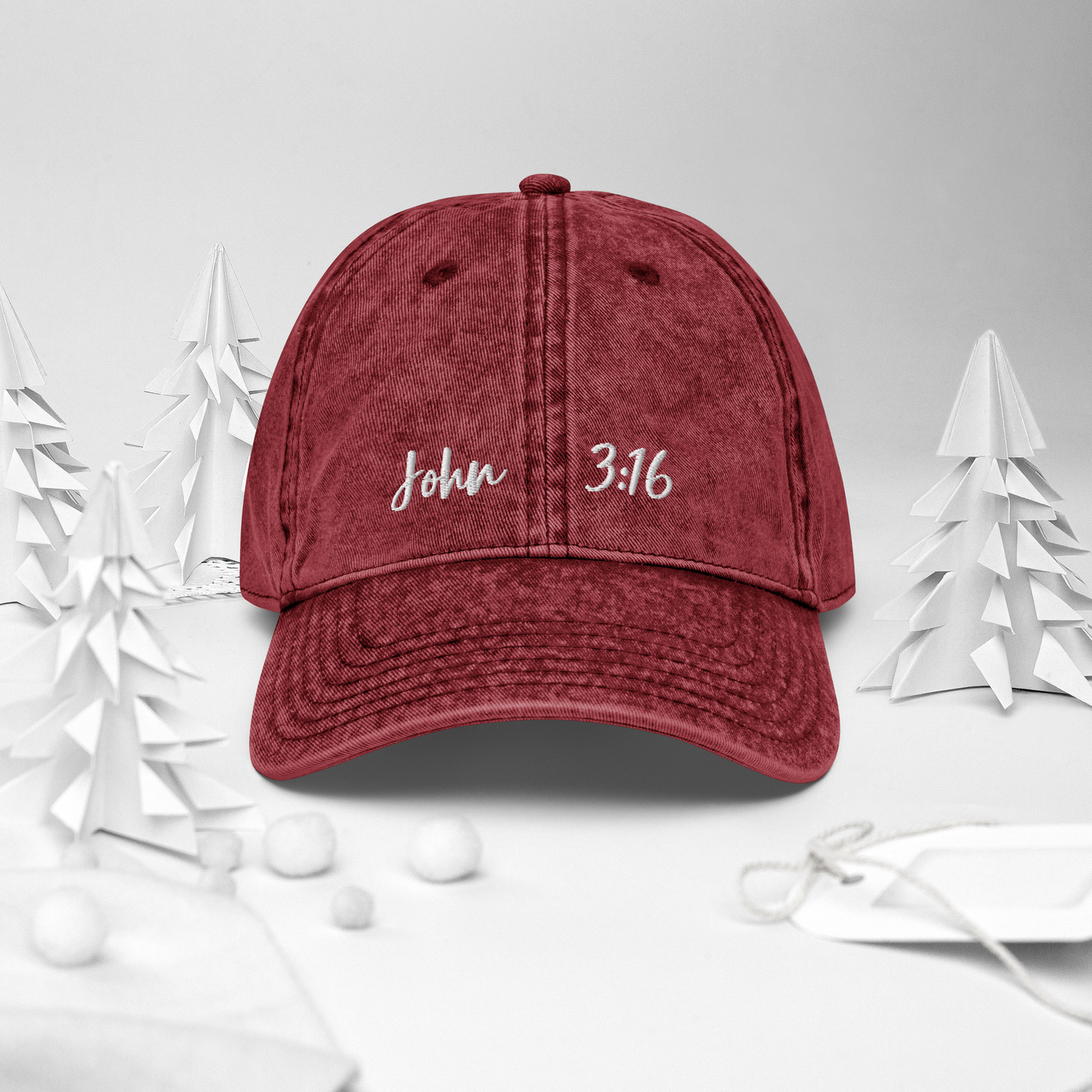 John 3:16 Washed Cap