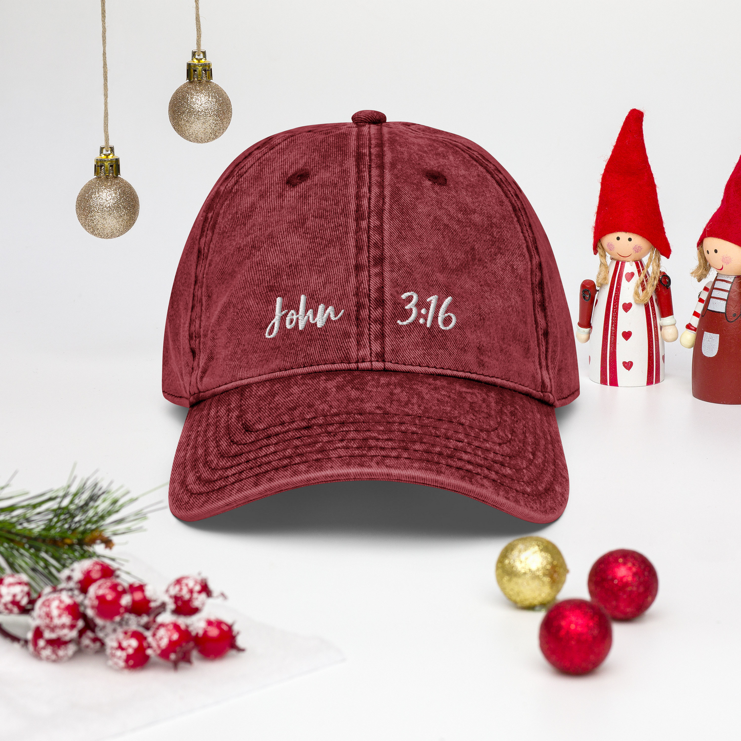 John 3:16 Washed Cap