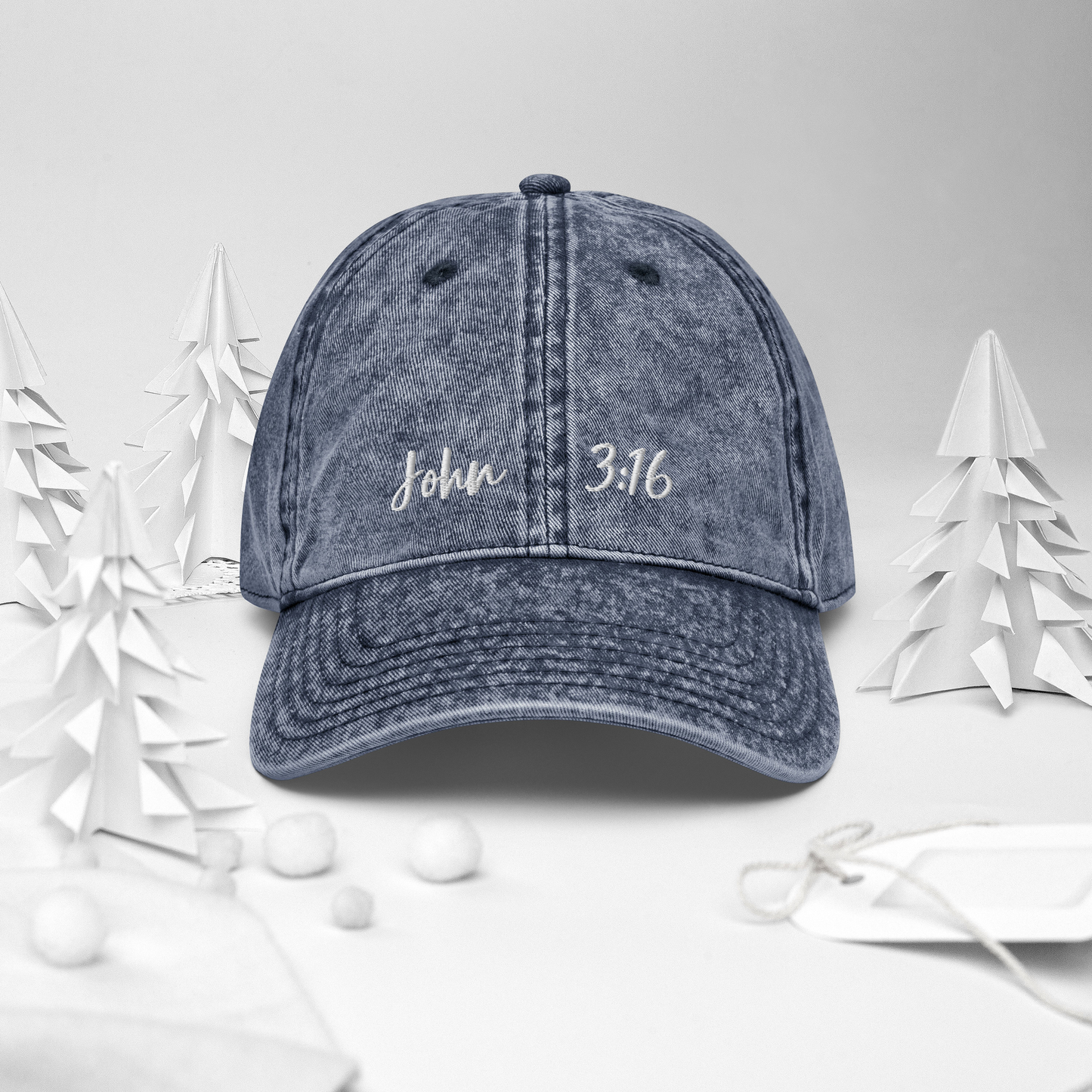 John 3:16 Washed Cap