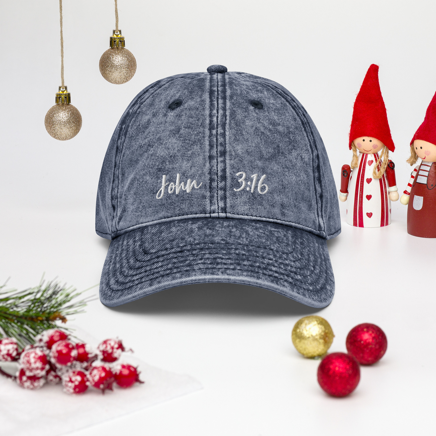 John 3:16 Washed Cap
