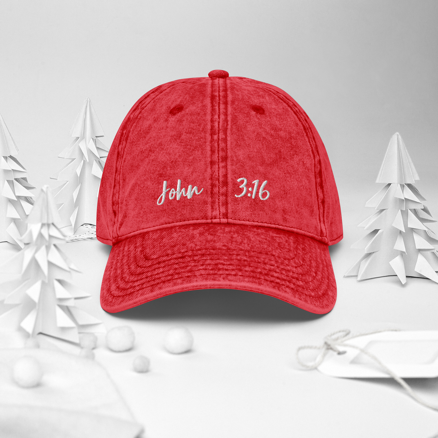 John 3:16 Washed Cap