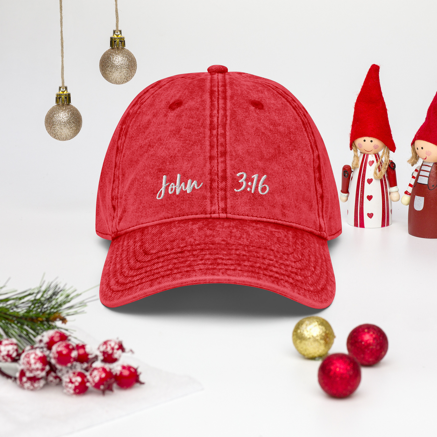 John 3:16 Washed Cap