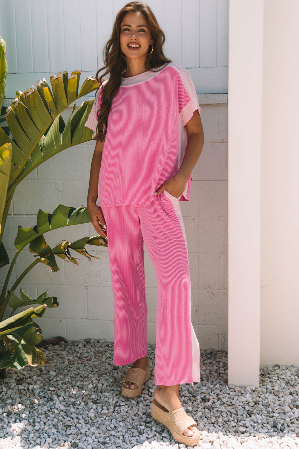 Pink Corded 2-piece Outfit - Small - 1XL
