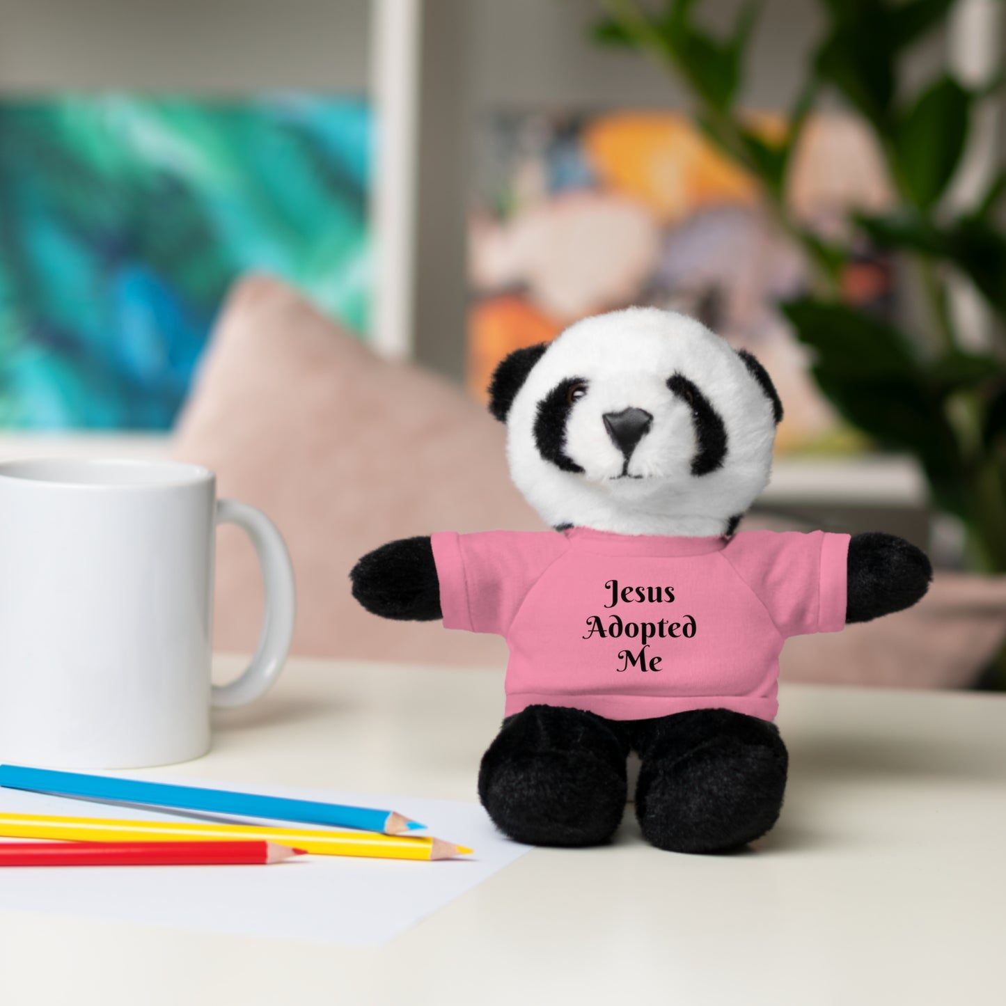 Stuffed  Panda with T-shirt