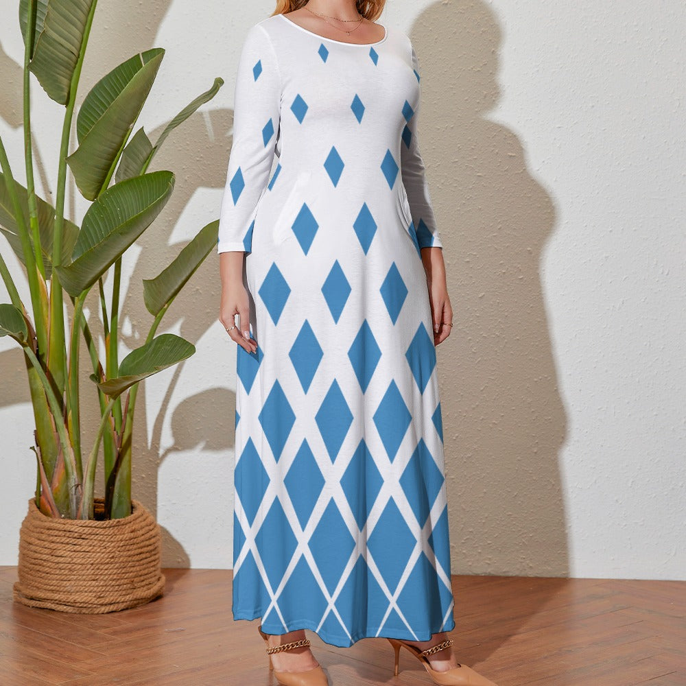 Blue Diamond Dress - XL - 5XL