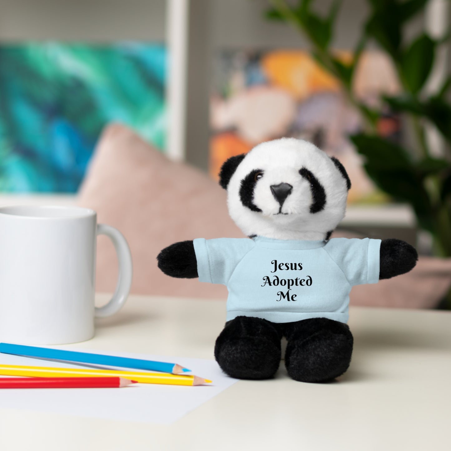 Stuffed  Panda with T-shirt