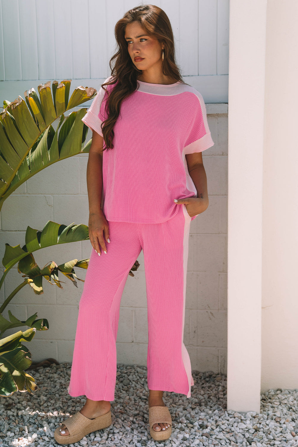 Pink Corded 2-piece Outfit - Small - 1XL