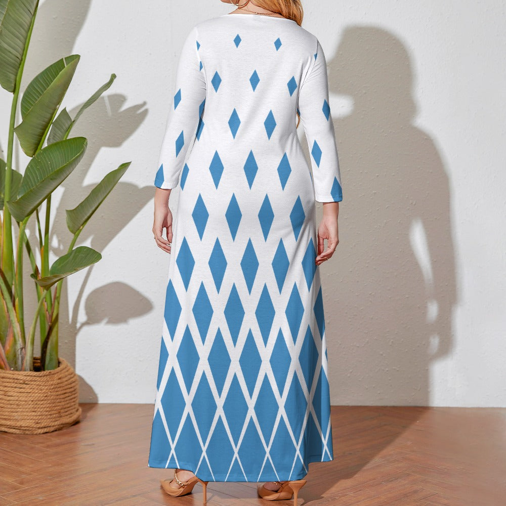 Blue Diamond Dress - XL - 5XL