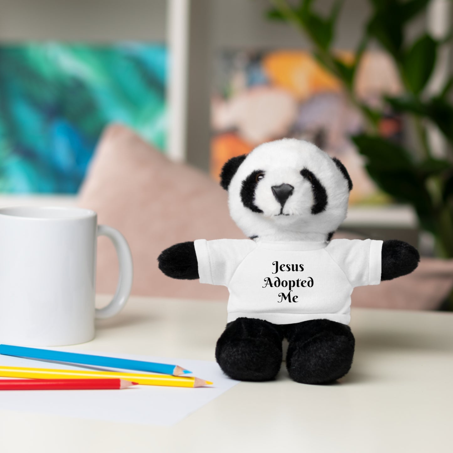 Stuffed  Panda with T-shirt