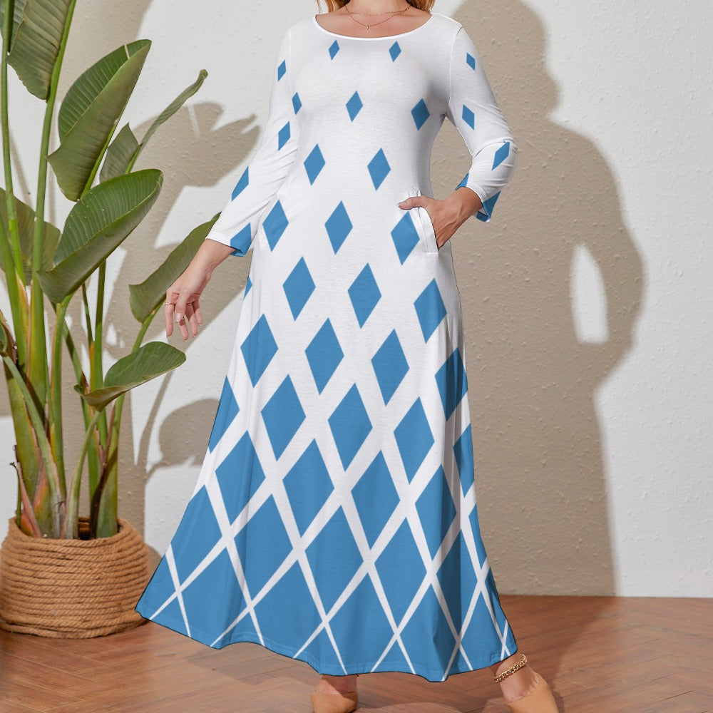 Blue Diamond Dress - XL - 5XL