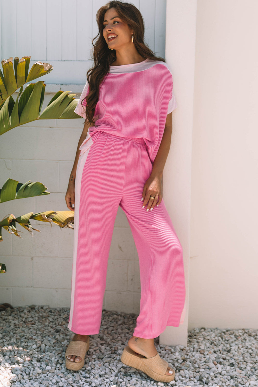 Pink Corded 2-piece Outfit - Small - 1XL