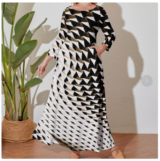 Black & Tan Triangle Dress - XL - 5XL