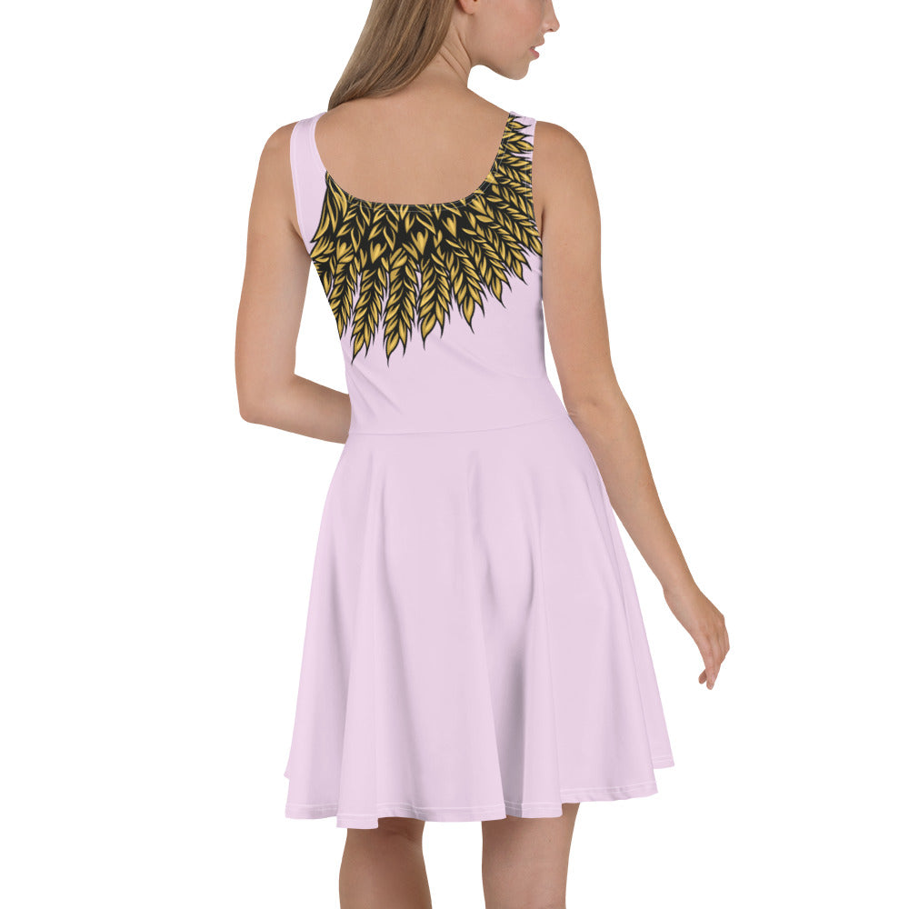 Winged Lavender Skater Dress   XS - 3XL