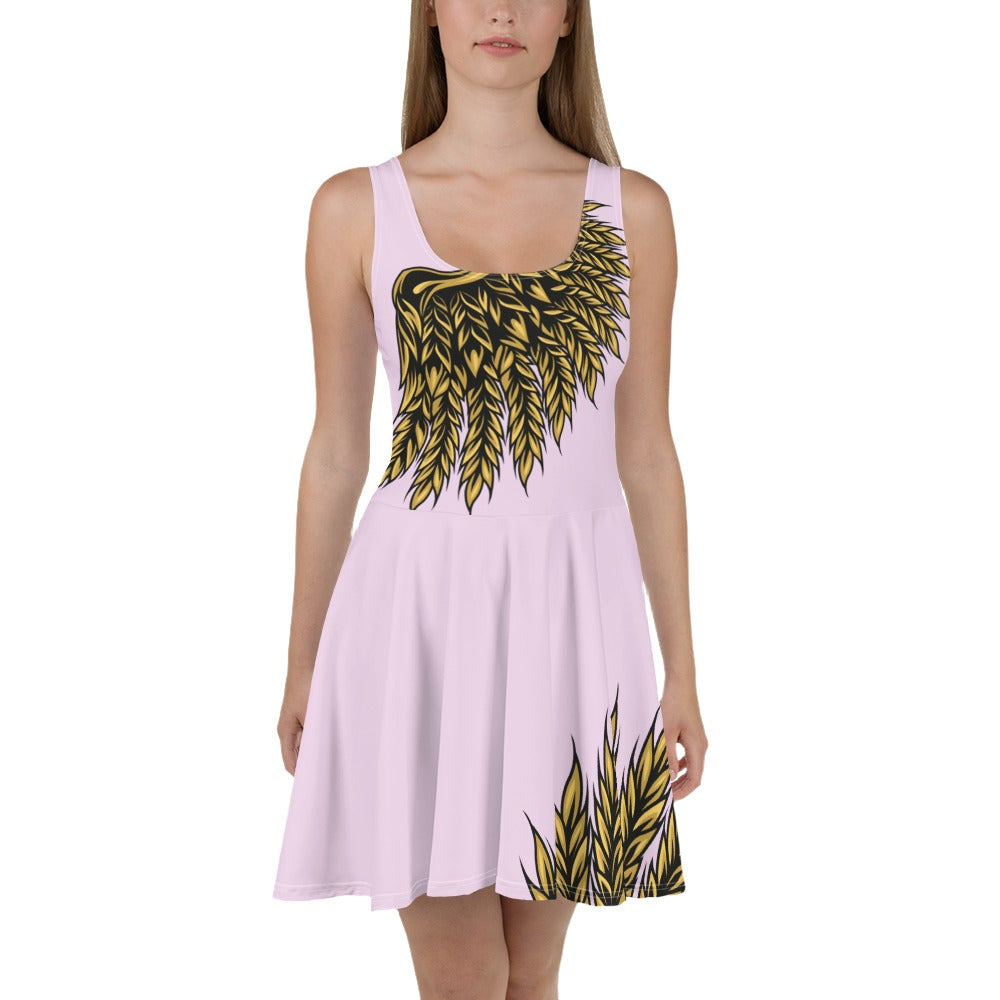 Winged Lavender Skater Dress   XS - 3XL