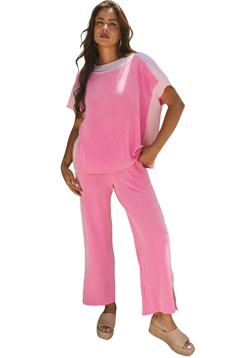 Pink Corded 2-piece Outfit - Small - 1XL