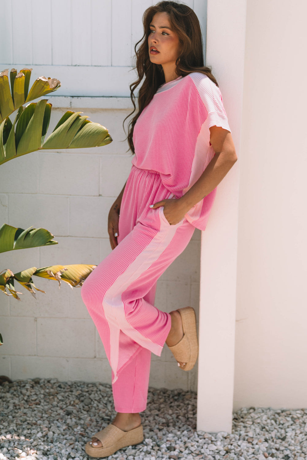 Pink Corded 2-piece Outfit - Small - 1XL