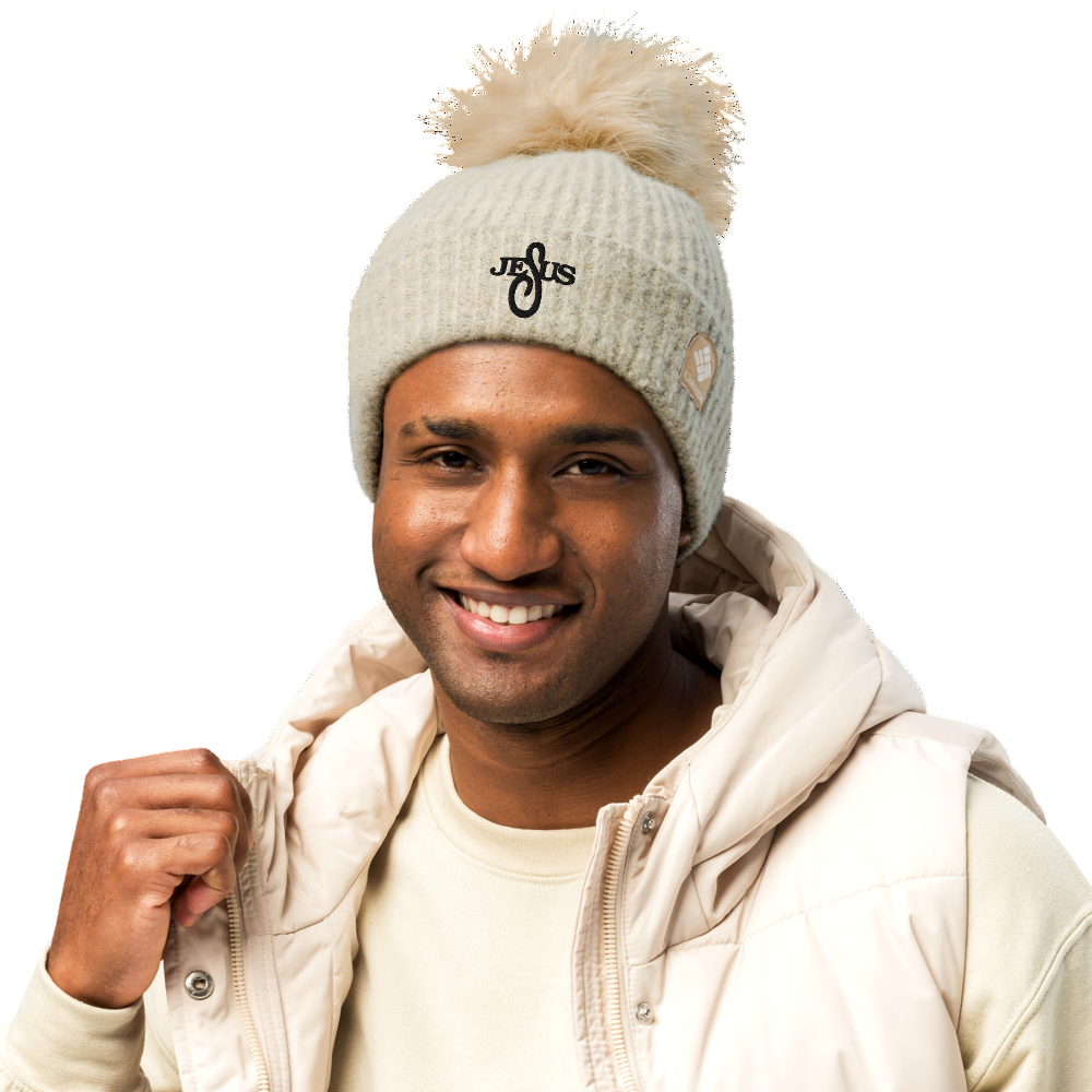 Columbia® Pom-Pom Embroidered Beanie - Tan
