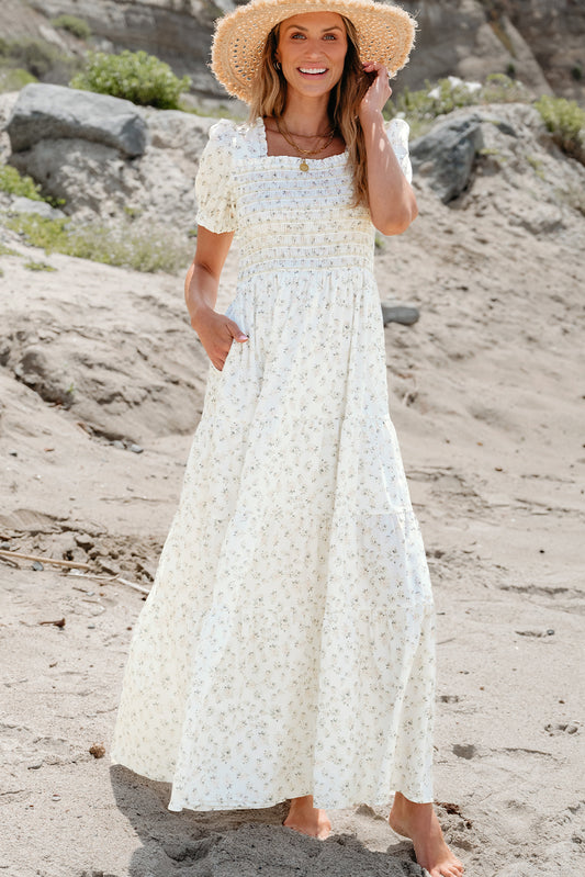 White Maxi Summer Dress - Small - 1XL
