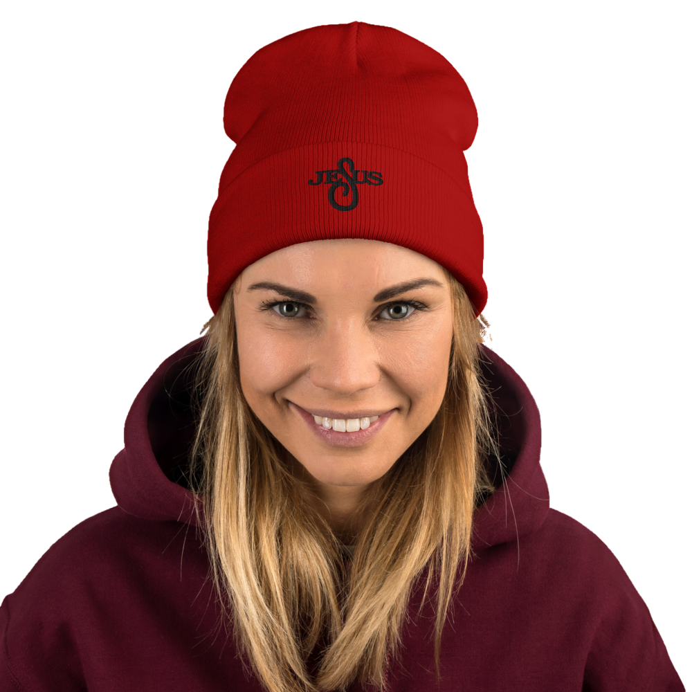 Jesus RED Embroidered Beanie