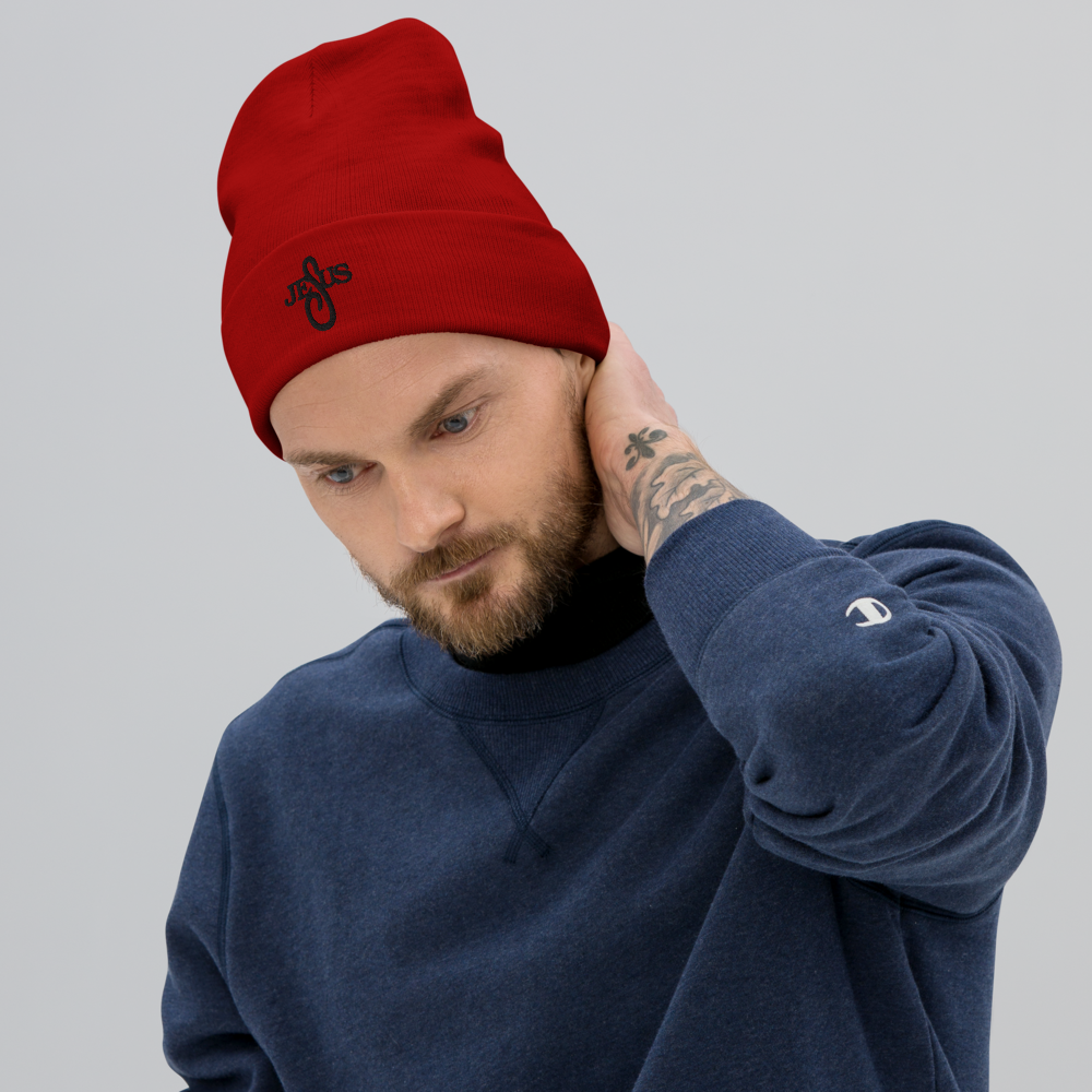 Jesus RED Embroidered Beanie