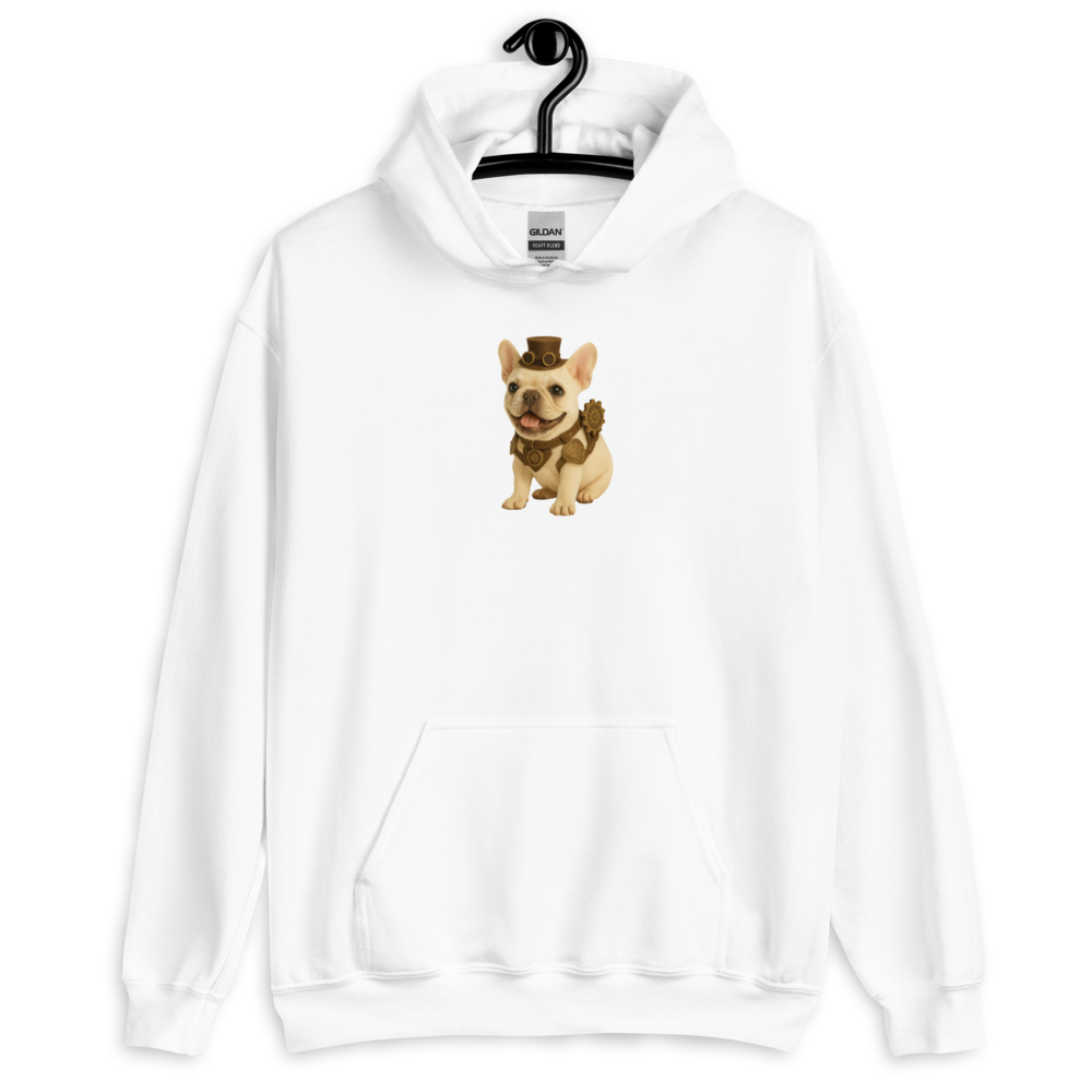 White Hoodie for French Bulldog Lovers - S - 5XL
