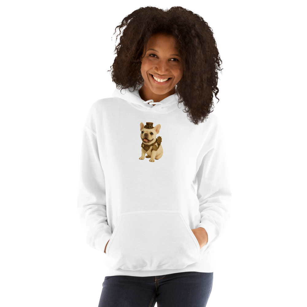 White Hoodie for French Bulldog Lovers - S - 5XL